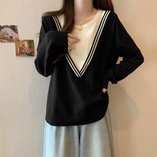 レイヤード風ニットトップス