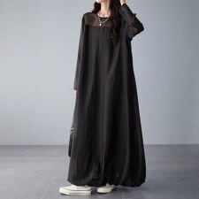 シアー切替×ギャザーロングワンピース