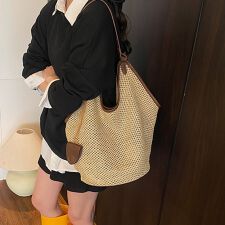 2点セット！ 巾着かごバッグ×レザーポーチ