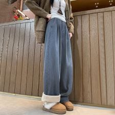 裏起毛あったかワイドパンツ