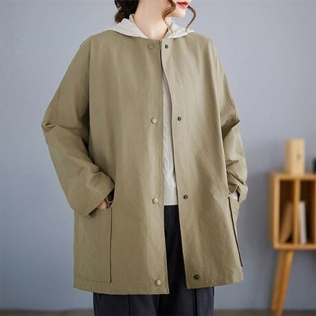 m[J[dlۓIȃI[o[TCYWPbgBƂ񌳂Ci[ANZT[āAꂽۂɁBtg̓{^dlŁAEX[YBɂ̓|PbgtŁApƃfUC𗼗B␞̎dĂJŁAVvȂx̍ꖇłBobNX^CƂĂāAǂ̊pxfdオB_炩ȑfނŒSnKBIIt킸􂷂A񂵗͔Q̃AE^[łBJ[ubN/J[Li̐F͕BQƂBTCY:P(cm)yt[z78cm/g80cm/82cmH̊֌WAe̐ӏ(u)y}3cmzx͌덷̋e͈͂ƂĒĂ܂Bfރ|GXe65%ERbg35%nӂLkȂȂnȂYChinafg163cmipTCYt[jGߏt/H