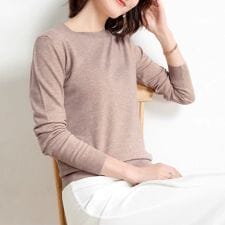 シンプルシルエットニットトップス レディース トップス