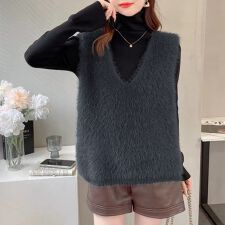 ドゥーベル(Doux Belle)のフェイクファーベスト レディース ベスト