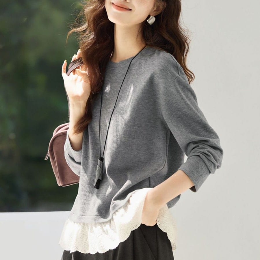 レイヤード風スウェットトップス
