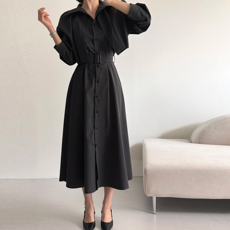 ワンピース】 ギンガムチェック ギンガム チェック ベルト ウエスト