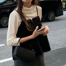 ふわふわ素材キャミソールトップス