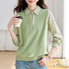 レイヤード風シャツデザイントップス