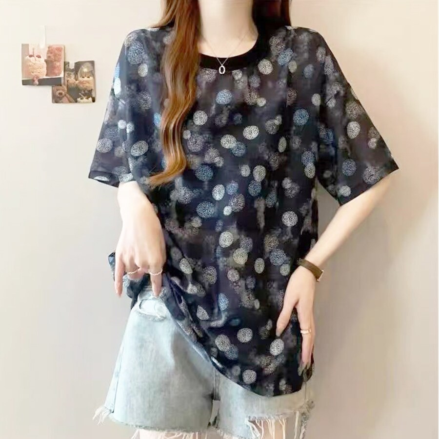 半袖ブラウス ドット柄 シャツ レディース 新品タグ付き 布ぬのプル 