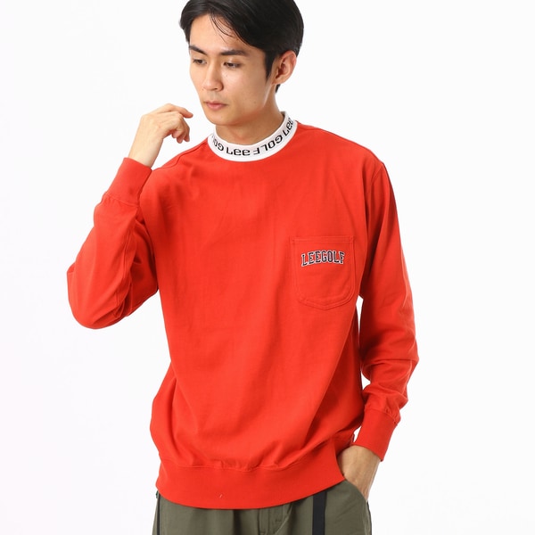 [}C]yLee/[zLOGO RIB MOCKNECK TEE /[iLeej RED