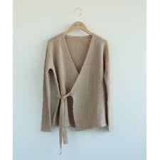 【DECADE CLASSIC】カシミヤ100％　葉柄カーディガン