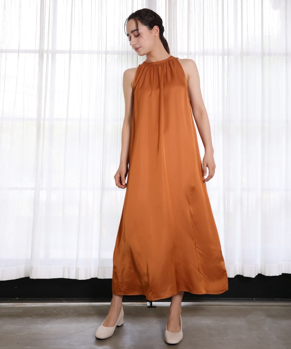 ディケイドクラシック（DECADE CLASSIC）/【DECADE CLASSIC】スタンドカラー　ドローストリングデザインワンピース DECADE CLASSIC】スタンドカラー ドローストリングデザインワンピース