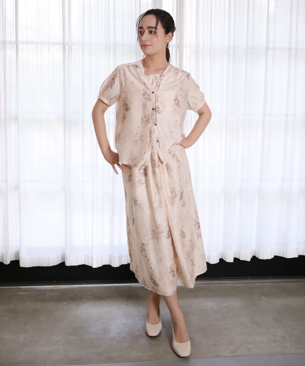 ブラウス シャツ 「DECADE CLASSIC」花柄半袖トップス レディース DECADE CLASSIC】花柄半袖トップス | ディケイドクラシック
