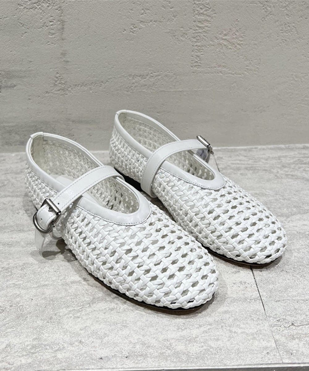 DECADE CLASSIC メッシュ編みバレエメリージェーンシューズ