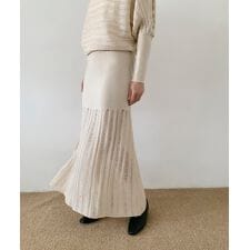 ディケイドクラシック(DECADE CLASSIC)のDECADE CLASSIC 透かし編みニットロングスカート