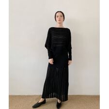 ディケイドクラシック(DECADE CLASSIC)のDECADE CLASSIC 透かし編みニットロングスカート