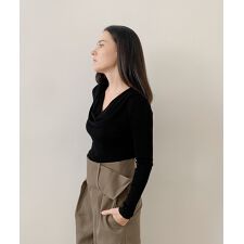 DECADE CLASSIC ドレープデザインニットプルオーバー