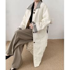 DECADE CLASSIC 襟切り替えロングダウンジャケット