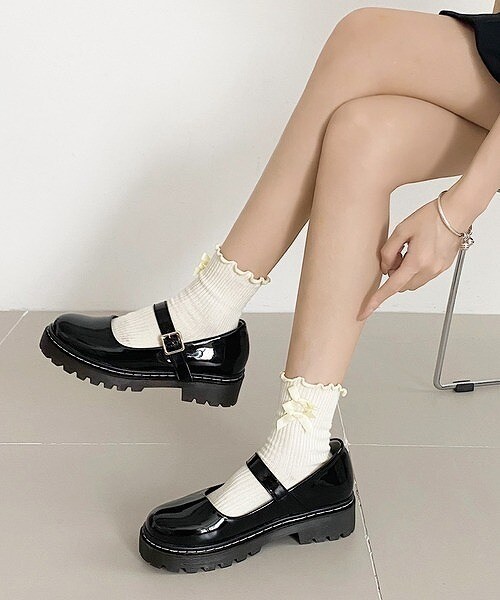 [�}���C]���� �^���N�\�[�� �����[�W�F�[�� �X�g���b�v �V���[�Y/Shoes in Closet -�V���[�N��-�iShoes in Closet �j BLK/E