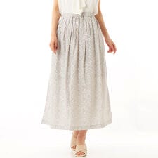 リップル加工 綿ローンリップル花柄pt.スカート
