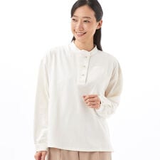 OEコットン天竺 ヘンリーネックカットソー