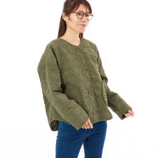 クラウドナイン(Cloudnine)の撥水加工 ナイロン中綿入り雲柄キルトコート