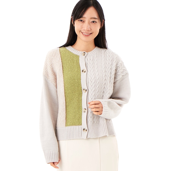 nanamica　パッチワークデザイン ウールカーディガン 定価40000円 4種柄パッチワーク ニットカーディガン | クラウドナイン(Cloudnine