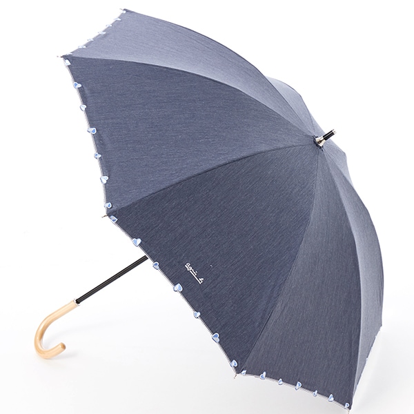 マ*ン様 新品52855アニエスべーオフホワイトサマーシールド1級遮光晴雨兼用折 agnes b.(アニエスベー) 無地ワンポイントロゴ刺繍晴雨兼用傘