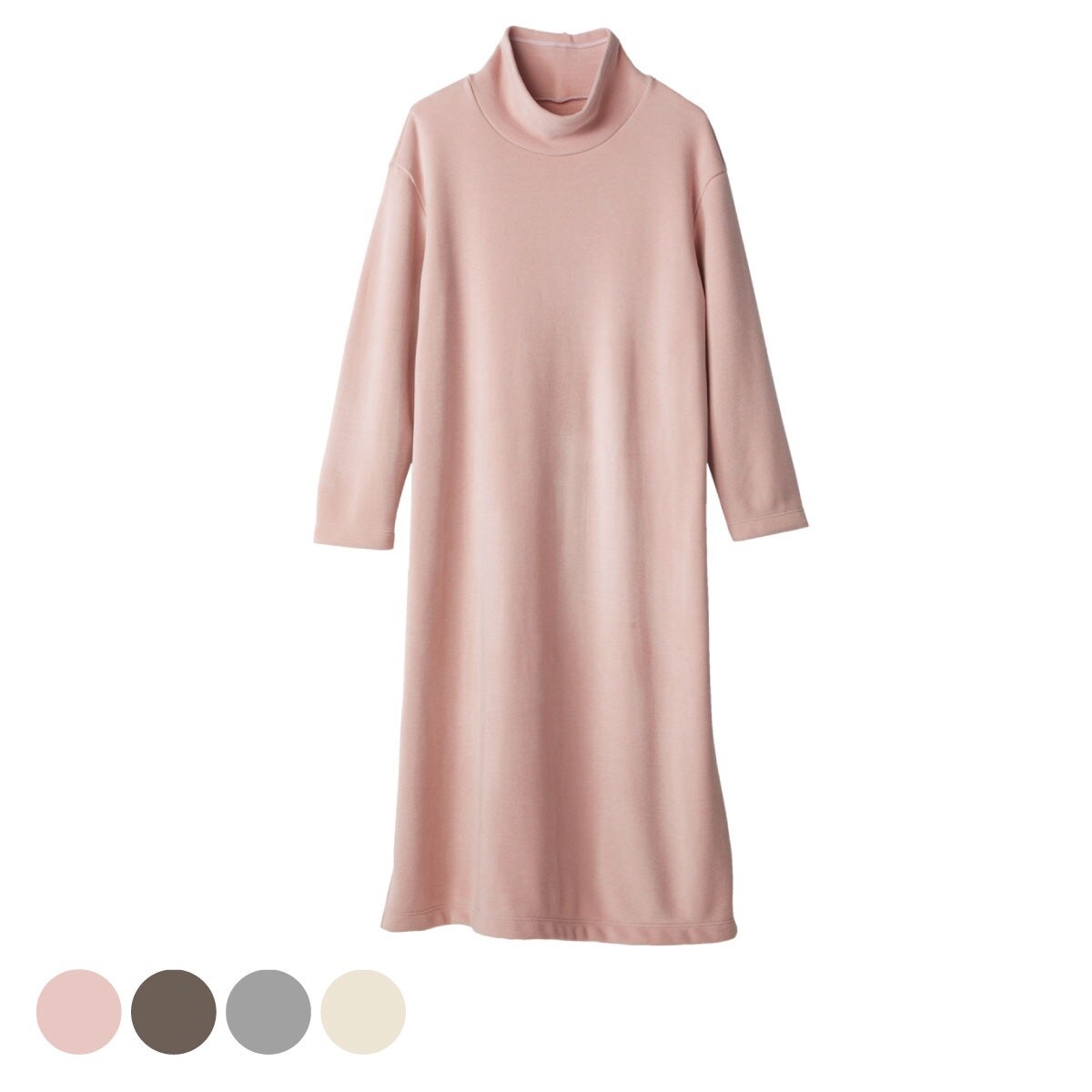 コンフォートヒート オフタートルネック ワンピース レディース