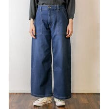微起毛デニムベイカーパンツ