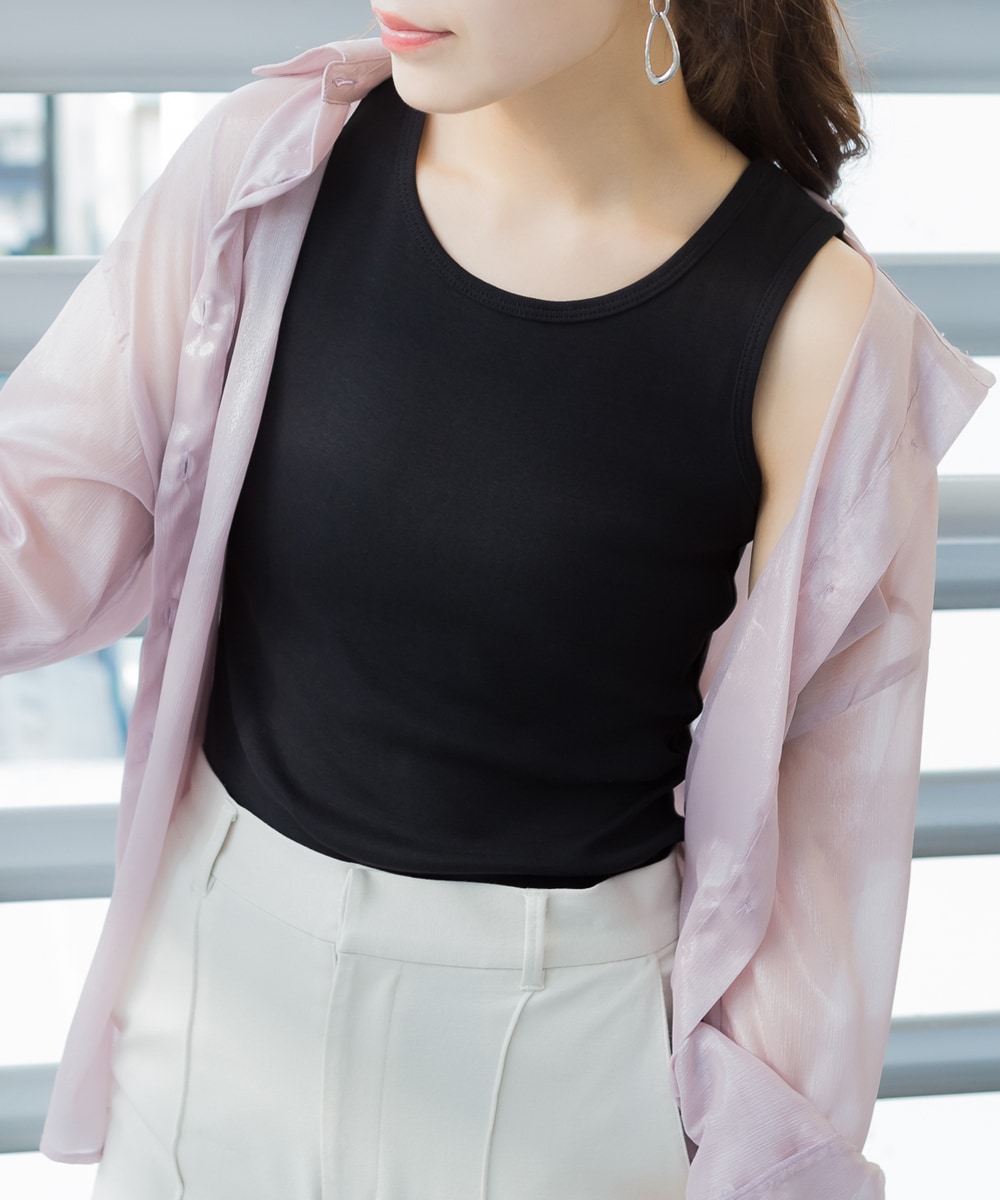 エトレトウキョウ　ペプラムヘムニットタンクトップ ETRE TOKYO（エトレトウキョウ）の「ペプラムヘムニットタンク