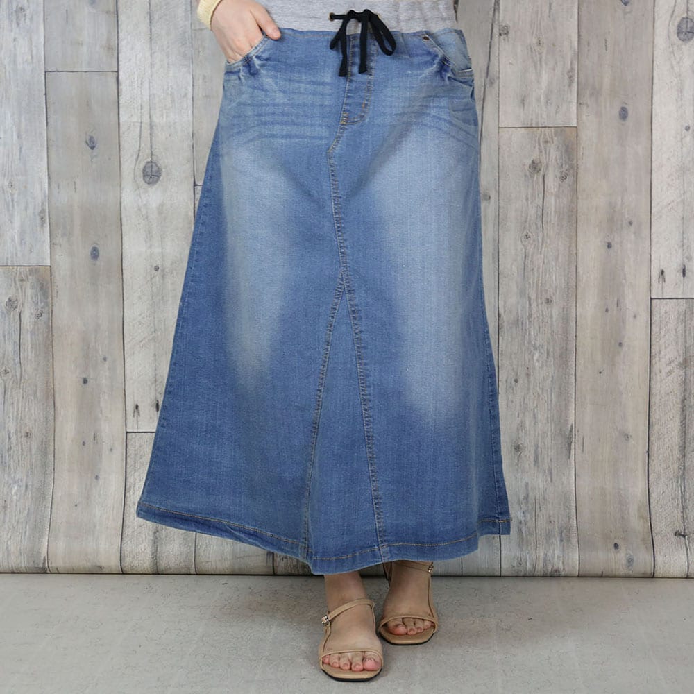 ウエストリブ デニムロングスカート | アットワン(atONE) | マルイ