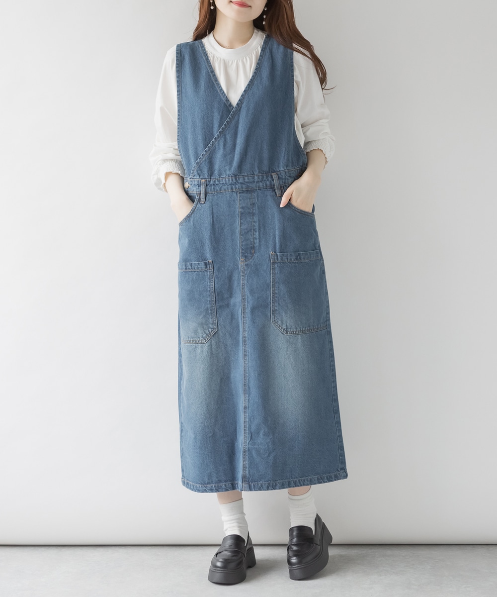 前ジッパー デニム ジャンスカ | アットワン(atONE) | マルイウェブ