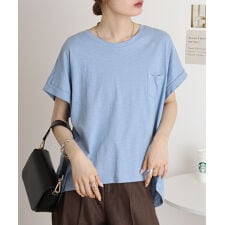 オーバーサイズポケット付きUネックTee