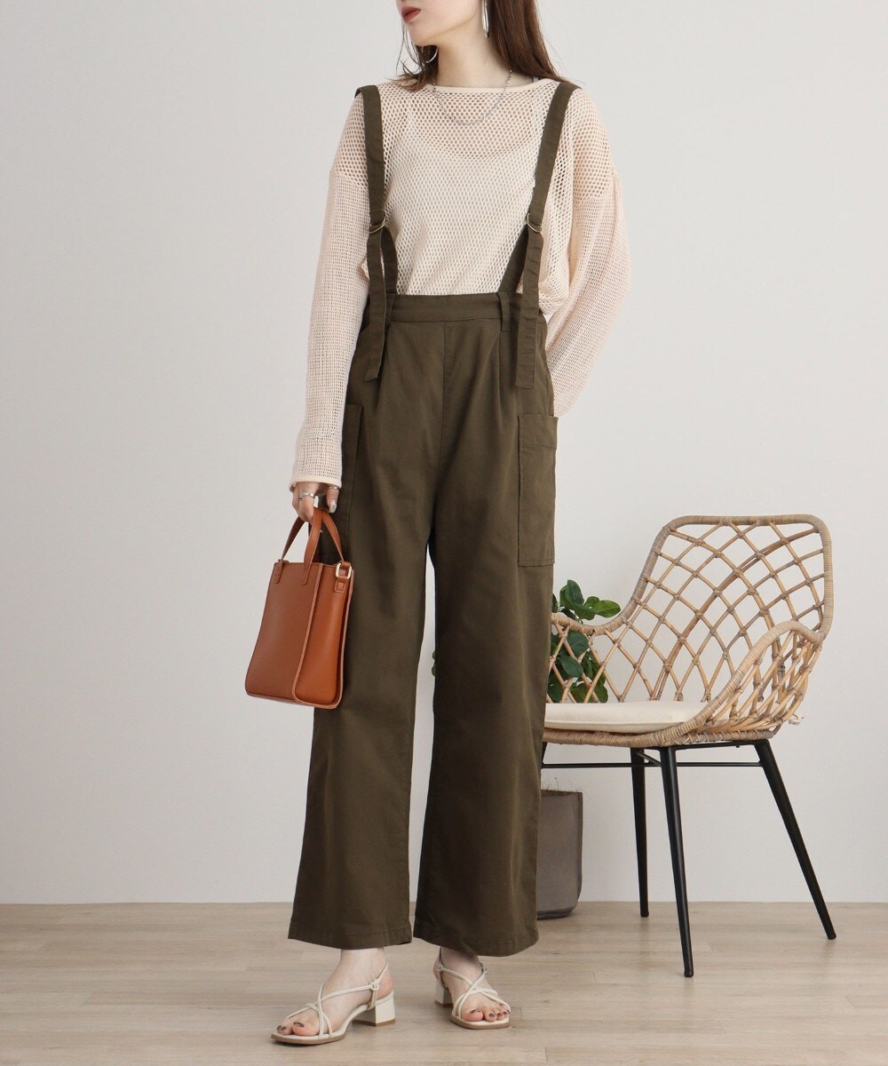 ヘザーエステルツイルシャーリングサロペット | アットワン(atONE