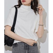 ハイネック半袖カットソー