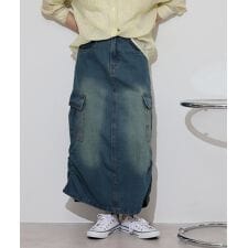 アットワン(atONE)のデニムカーゴスカート