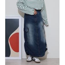 アットワン(atONE)のデニムカーゴスカート