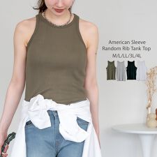 ランダムリブ アメリカンスリーブタンクトップ