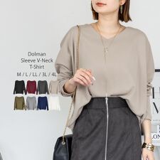 ドルマンスリーブVネックTシャツ