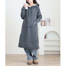 裏ボアパーカーワンピース