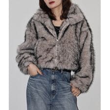 ミックスファーWジップショート丈ブルゾン