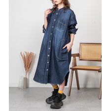 ヴィンテージ加工デニムワンピース