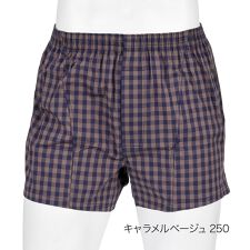 【fukuske(フクスケ) 】 トランクス ギンガムチェック柄 前開き ストレッチ布生地(SY