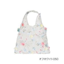 【. fukuske】 バッグ 3Dフラワー柄 チュール素材