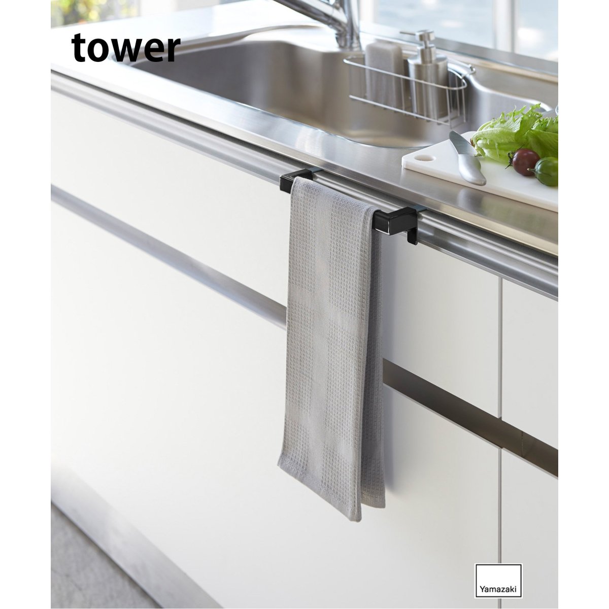 山崎実業【TOWER/タワー】KITCHEN TOWEL HANGER キッチンタオル