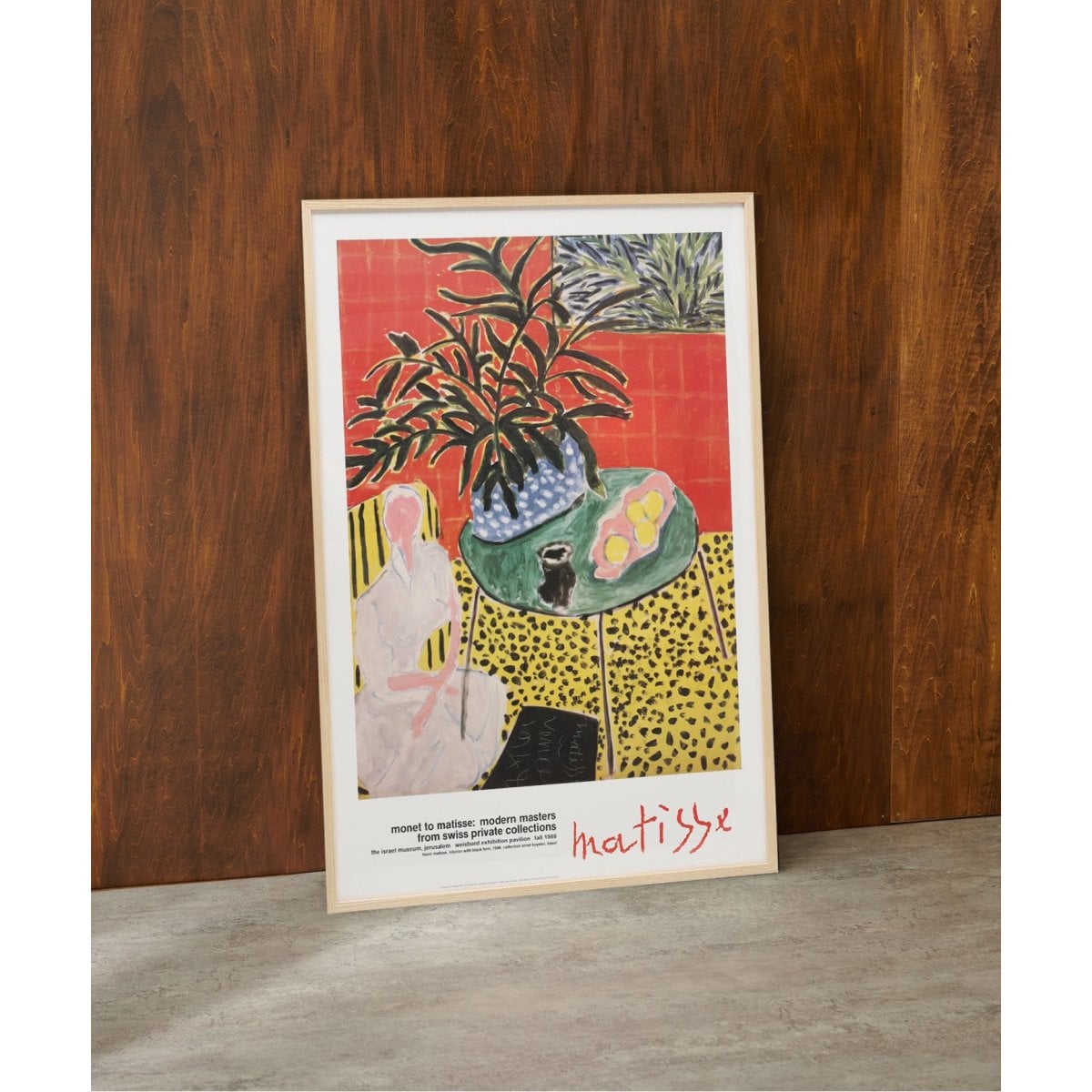 Henri Matisse アートポスター 1961（フレーム付き）　A3 アンリ・マティス 「音楽」アートポスター（フレーム付き