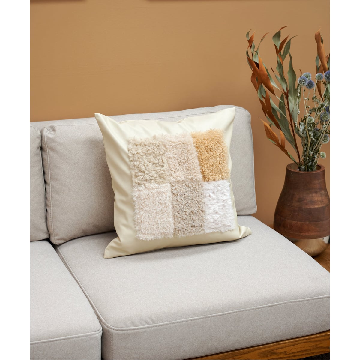 [}C]PATCHWORK FUR CUSHION NbVJo[45cm/W[iX^_[ht@j`[iJOURNAL STANDARD FURNITUREj x[W