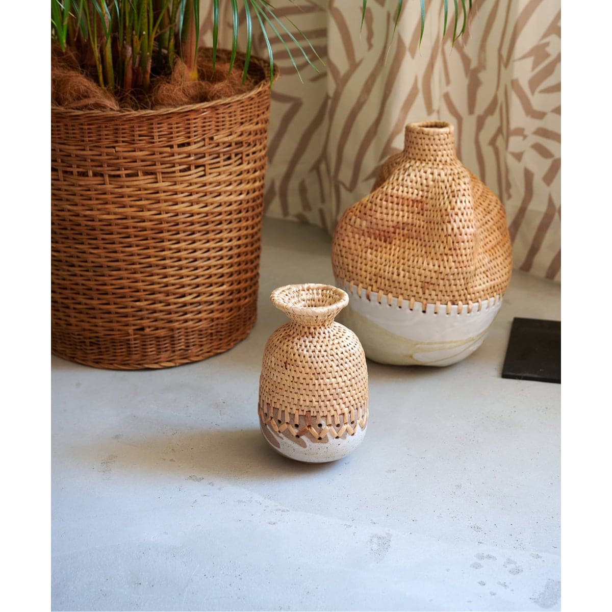 [�}���C]MIX WOVEN VASE F MOUTH �t�����[�x�[�X/�W���[�i���X�^���_�[�h�t�@�j�`���[�iJOURNAL STANDARD FURNITURE�j �\�m�^�J���[ K