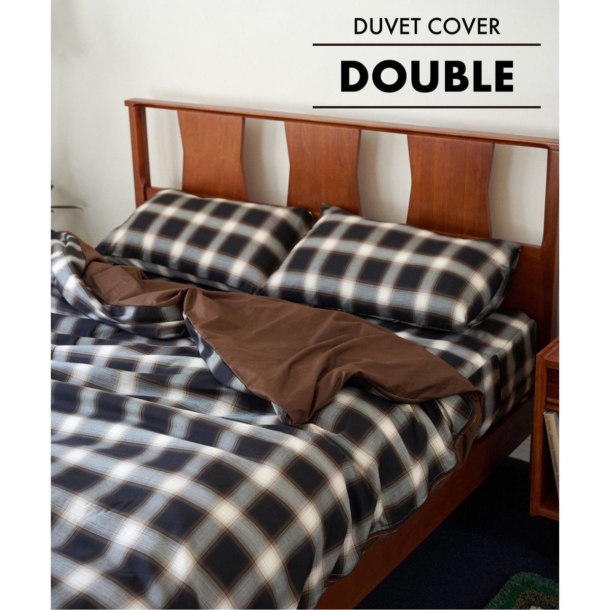 [�}���C]OMBRE CHECK DUVET COVER D �|���z�c�J�o�[ �_�u��/�A�N���t�@�j�`���[�iACME Furniture�j �u���E��