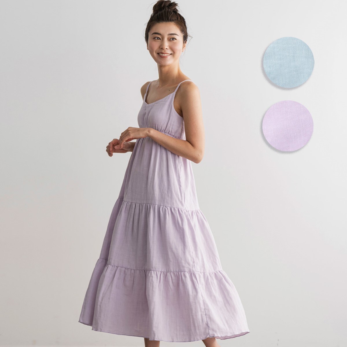 お値下げ　cococi beautyシャルロット ガーゼカシュクールワンピース タオル美術館 cococi beauty シャルロット ガーゼカシュクール